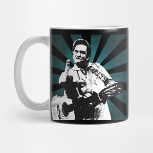 Johnny Cash II Retro Pixel II 70s Mug